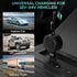 Retractable Car Charger, 3 in 1 Fast Charging Car Phone Charger 50W, Mini Car Adapter with 2 Cables+1 Port Cigarette Lighter USB C Charger for App...