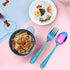 LIANYU 10-Piece Kids Silverware Set, Rainbow Toddler Utensils Flatware Set, Stainless Steel Child Preschooler Cutlery Set, Includes 5 Kids Spoons,...