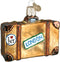 Old World Christmas Cities, Places and Landmarks Glass Blown Ornaments for Christmas Tree Suitcase...