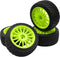 80mm/3.14" Rubber Tires & Plastic Wheel Rims 2.2 Inch 12mm Hex Hub Compatible with 1/10 HPI WR8 Off-Road Rally 1/14 WLtoys 124019 144001 1/16 Redc...