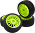 80mm/3.14" Rubber Tires & Plastic Wheel Rims 2.2 Inch 12mm Hex Hub Compatible with 1/10 HPI WR8 Off-Road Rally 1/14 WLtoys 124019 144001 1/16 Redc...