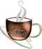 Aayla Metal Coffee Cup Wall Hanging Sculpture, for Home Kitchen Restaurants and Coffee Shops, in Metal with Brown and Champagne Color (15.75" H La...