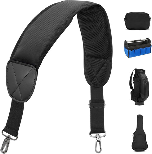 barudan golf Bag Strap Replacement Universal Single Shoulder Strap fits for All Brand Golf Bags (Black)...