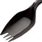 BPA-Free Black Disposable Sporks 100 Pk. Recyclable, Eco-Friendly and Kid-Safe 2-in-1 Utensils Built Strong to Last Large Meals. Great for School ...