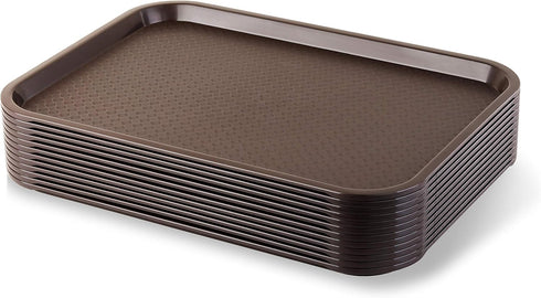 New Star Foodservice Fast Food Tray, Set of 12 (Brown, 12 by 16-Inch)...