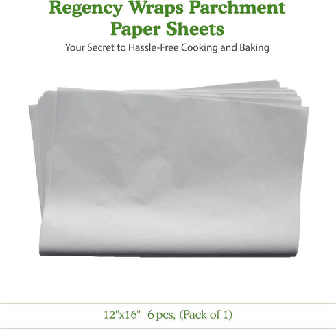 Regency Wraps Parchment Paper Sheets For Non-Stick Cooking and Baking, Greaseproof Paper Liners for Cookie Sheets, Cake Pans, Air Fryer and Microw...