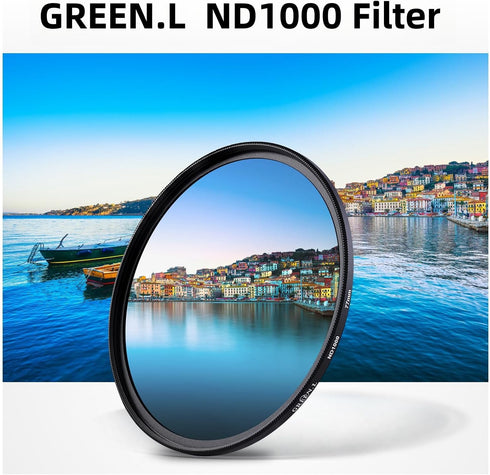 43mm ND1000 Filter, Slim 10-Stop Fixed Neutral Density ND Filter 43mm for Camera Lens...