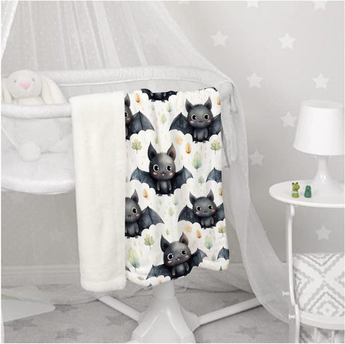 Halloween Bats Baby Blanket Gifts Super Soft Swaddle Newborn Cozy Baby Receiving Blanket Stroller Throw Blanket for Crib 40x30 in for Puppy...