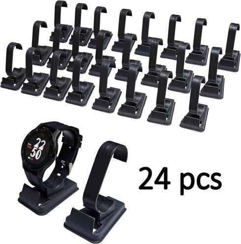 24 Pcs/Lot Black Plastic Wrist Watch/Smartwatch Display Holder Rack Store Home Shop Usage Show Stand Jewelry Bracelet Display...
