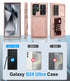for Samsung Galaxy S24 Ultra Case with Card Holder (Store 4-5 Cards) & Slide Lens Cover & Stand, Military Grade Drop Protection, Shockproof Wallet...