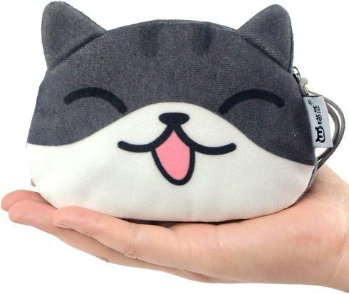 Cartoon Cute Cat Face Bag Zipper Case Coin Money Purse Wallet (C)...