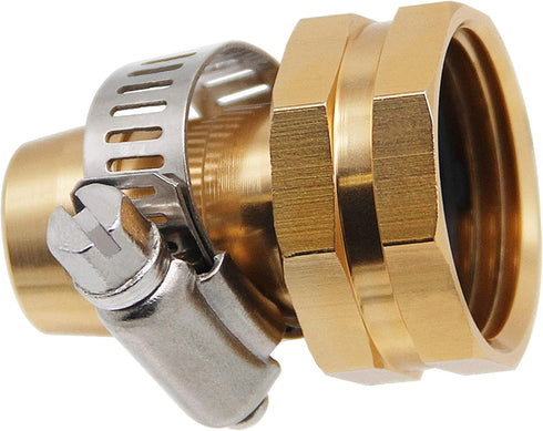 Garden Hose Repair Connector with Clamps, Male and Female Garden Hose Fitting, 2 Set...