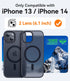 CANSHN for iPhone 14 Case/iPhone 13 Case, Compatible with MagSafe, Translucent Matte Back Slim Shockproof Phone Cover, Black......
