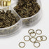 Chenkou Craft 1 Box 6 Sizes 2000pcs Open Jump Ring & Ring Jewelry Keychain Making Tool (Silver-Mix, Bronze)...