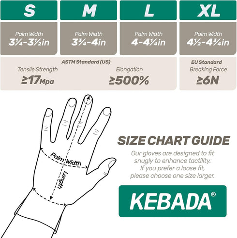 Nitrile Gloves D1, Nitrile Disposable Gloves for Cleaning, Food Prep, Industrial Grade, Non-Sterile, Food Safe, Powder & Latex Free, Touchscreen, ...