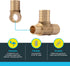 SharkBite 1 x 3/4 x 1 Inch Crimp Reducing Tee, Brass Plumbing Fitting, PEX Pipe, PE-RT, UC418LFA...