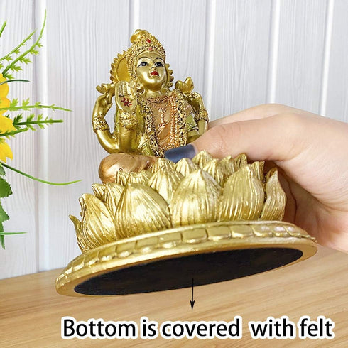 BangBangDa Hindu Goddess Lord Laxmi Statue - Lakshmi Statue Indian God Home Office Temple Mandir Puja Items India Idol Figurine Murti Pooja Diwali...