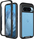 wahhle for Google Pixel 9/9 Pro Case, Built in Screen Protector Full Body Shockproof Slim Fit Bumper Protective Phone Cover for Pixel 9/9 Pro Men ...