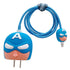 3D Cute Cartoon Charger Protector Case - Compatible for Apple 20W USB-C Power Adapter and Lightning Cable (Captain America)...