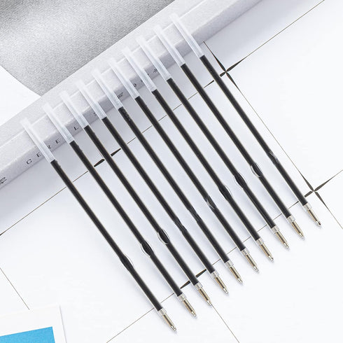 20 Pieces Ballpoint Pen Refills Black Ink 1.0mm Medium Point Smooth Writing Pen Refills Replacement Gel Ink Refills for Retractable Ballpoint Pen ...