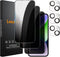 3+3 Pack Privacy Screen Protector for iPhone 14 Plus 6.7-Inch with 3 Pack Camera Lens Protector, Anti Spy Tempered Glass Film 9H Hardness Bubble F...