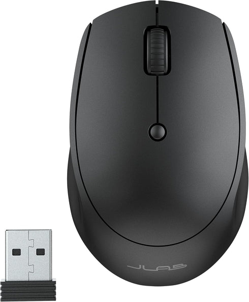 JLab GO Wireless Mouse, Black, Connect Via Bluetooth or USB Wireless Dongle, Multi-Device Toggle, Portable, Ultra-Compact and Lightweight for Work...