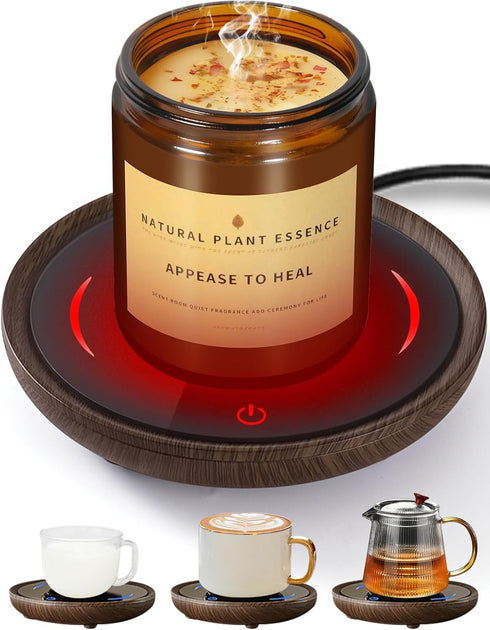 PUSEE Candle Mug Warmer, Gravity-Induction Coffee Mug Warmer for Desk with 2 Temp Settings, Auto Shut Off Coffee Cup Warmer, Beverage Warmers Heat...