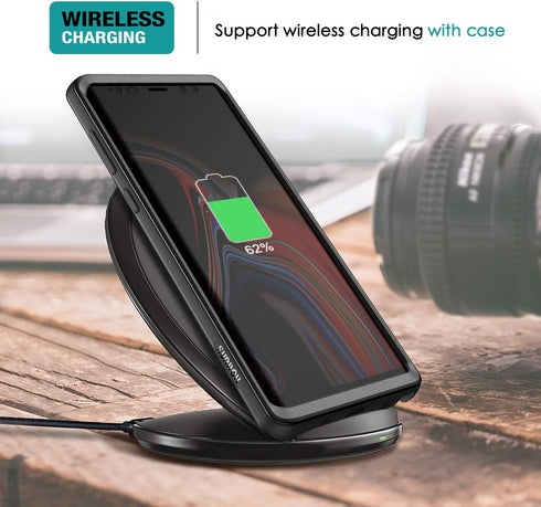 SURITCH Case for Samsung Galaxy Note 9,?Built in Screen Protector??Support Wireless Charging? Soft TPU Back Cover+PC Bumper Full Body Protective C...