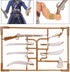 HAPTIME 6 Pcs Pirates Action Figure Playset with 6 Weapons / Sea Rover Pirate Men Toy (Each 3.75 inch Tall ), Great for Boys Kids Children as Birt...