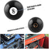 RYANSTAR Shift Knob Black 8 Ball Billiard Acrylic Gear Shift Lever Shift Knob Black Shaped Round Manual with 3 Adapters Universal Fit Compatible w...