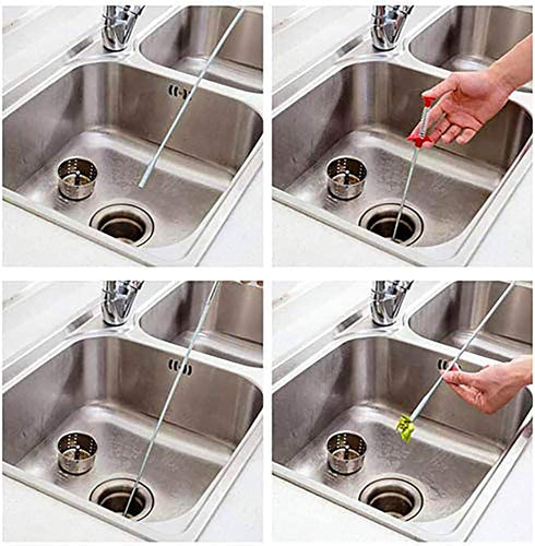 Drain Snake, Drain Clog Remover - Gutter Cleaning Tools Drain Cleaner for Toilet Sewer Shower Kitchen Bathroom Tub Clogged Drains Opener Cleaning ...