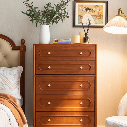 RZDEAL Cabinet Knobs Solid Brass Round Dresser Drawer Knobs and Pulls Simple Decorative Kitchen Cabinet Door Handles (4Pcs, 1.1"x0.78")...