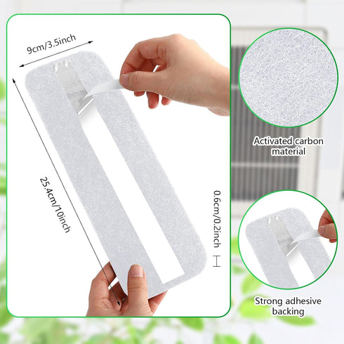 20 Pcs Ceiling Fan Blade Filters Ceiling Fan Air Filters Fan Air Purifier Pads Coconut Carbon Ceiling Fan Air Filter for Home, Dirt, Smoke (White)...