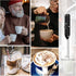 Powerful Milk Frother Handheld Foam Maker, Mini Whisk Drink Mixer for Coffee, Cappuccino, Latte, Matcha, Hot Chocolate, No Stand, Black...