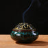 Ceramic Incense Burner with Incense Stick Holder + Insulation use for Stick or Coil Incense, Sage Cones and Frankincense (Fambe Blue)...