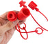 2sets 1/2 ISO 5675 Hydraulic Coupler Male Dust Cap and Female Plug Cover,ISO 5675 Hydraulic Quick Disconnects Port Plug Cover Fittings,Red Cap wit...