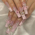 Star Pearls Nail Charms Star Pearls Nail Beads Hollow Red White Pink Star Nail Rhinestones Cute Nail Gems Colorful Star Nail Art Supplies for Mani...