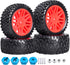 Hobbypark 12mm Hex RC 1/10 Buggy Wheels and Tires Set Height 3.46''(88mm) for Redcat Shockwave Tornado S30 EPX/PRO ExceedRC EP SunFire HSP Off Roa...