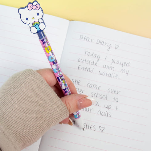 Official Sanrio Hello Kitty & Friends Novelty Pen, Vibrant Pink Ink, Cute Hello Kitty Pen With Topper, Kawaii School Supplies, Hello Kitty Merch, ...