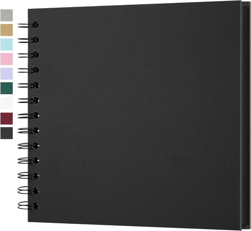 7 x 7 Inch Hardcover Kraft Blank Page DIY Scrapbook Photo Album, 40 Pages (20 Sheets) - Perfect for Wedding Anniversaries, Family Memories, and Sm...