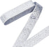 NBEADS 7.7 Yards Silver Jacquard Ribbon Trim, 1-1/4 Inch Wide Boho Woven Trim Ethnic Floral Ribbon Embroidery Polyester Flat Ribbon for DIY Craft ...