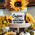 Coffee Wood Box Sign Desk Decor Farmhouse Coffee Because Adulting is Hard Wood Block Sign Decor for Home Kitchen Office Shelf Wall...