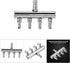 Aquarium Air Flow Valves, Manifolds Distributor Stainless Steel Splitter 4 Way T Shaped Control Valve Pump Lever Line Metal Regulator Gang Splitte...