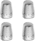 Coufce 4 Pcs Metal Sewing Thimble, Quilting Thimbles, Finger Shield, Silver Fingertip Protector Thimbles for Hand Sewing Craft Accessories...