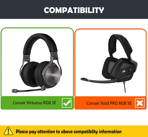 Replacement Earpads Cushion Compatible with Corsair Virtuoso RGB SE Gaming Headset (Round) Cool Gel Ear pads with Cooling Gel layer...