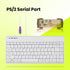 Perixx PERIBOARD-409PW Wired PS2 Mini Keyboard - 12.36x5.75x0.79 inches Dimension - White - US English Layout,PB-409PWUS-11829...