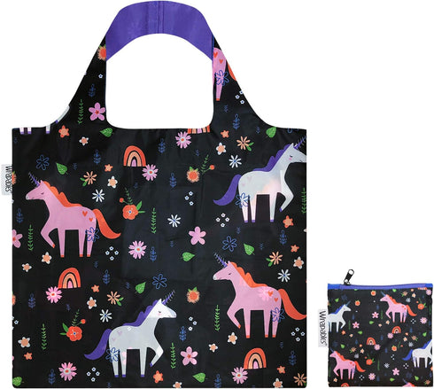 Wrapables Large Reusable Shopping Tote Bag with Outer Pouch...