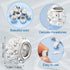 ANCIRS 100pcs 12mm Large Hole Rhinestone European Beads, Rondelle Spacer, Diamond Hair Beads for Bracelet Snake Chain Charm (White)...