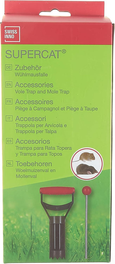 Install Kit for Mole and Gopher Traps SuperCat. 25 cm Tunnel-locating Probe + Serrated-Edge Cutter for 6 cm Dia. Hole. European Design, Easy to Us...