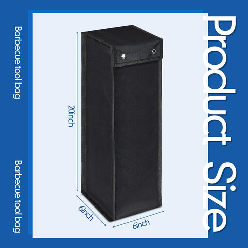 Grill Utensil BBQ Tool Barbecue Hardware Tool Grill Utensil Holder Pouch Oxford Cloth Grill Accessory Storage Bag Foldable Grill Bags for Camping ...